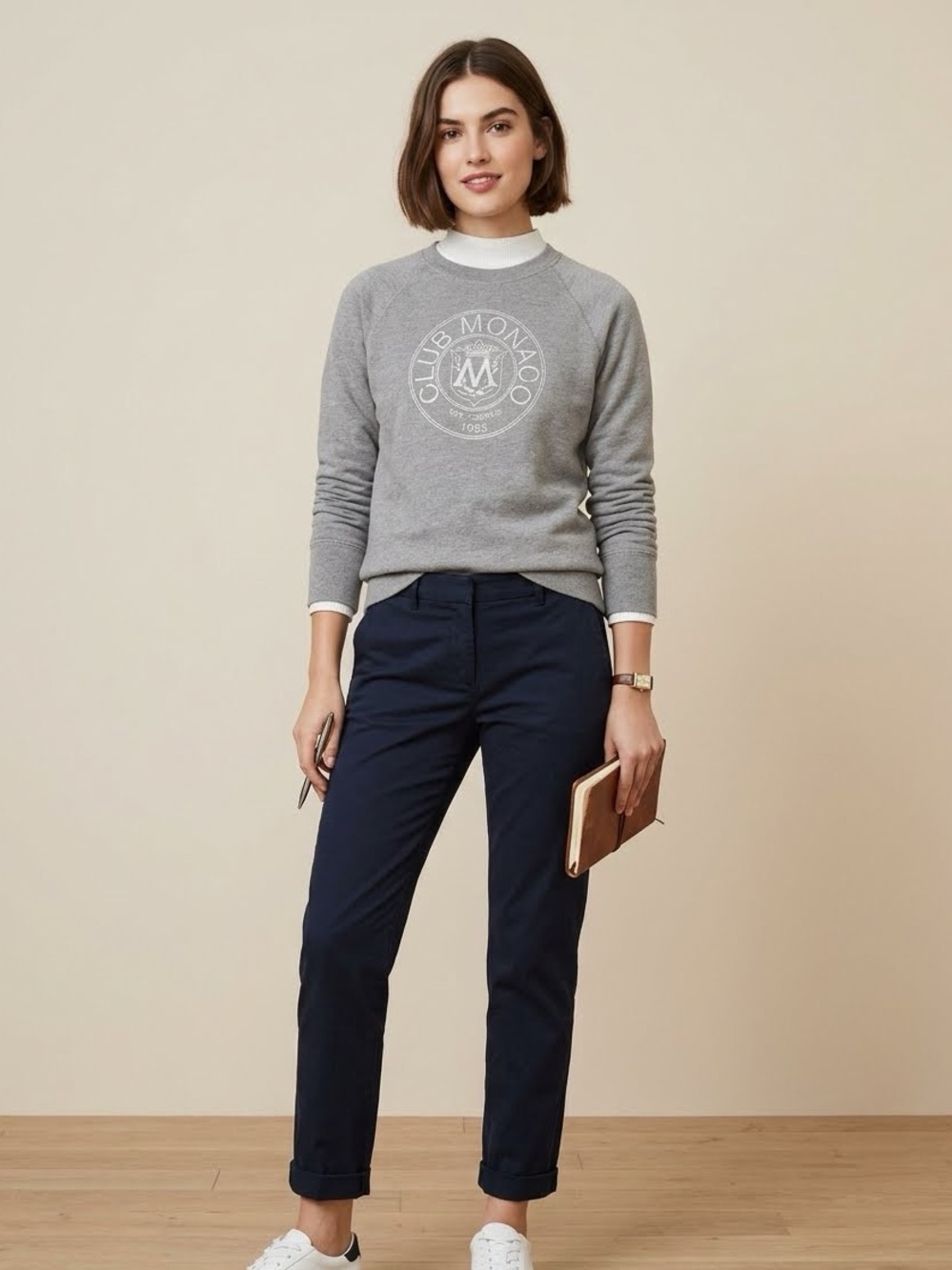 Club Monaco Heritage Crest Sweatshirt SIZE XS